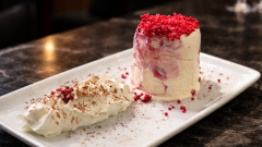 Mousse helado de frambuesa